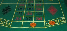 Split bets, Roulette